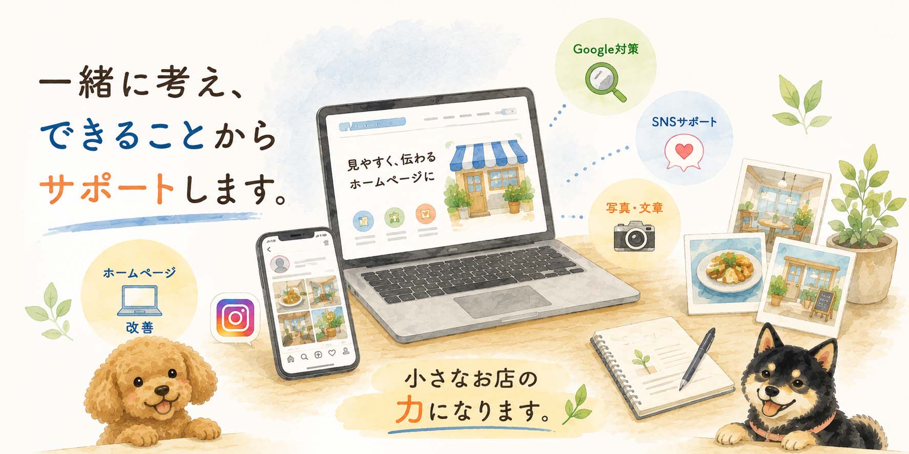 小さなお店応援舎 ホームページ改善